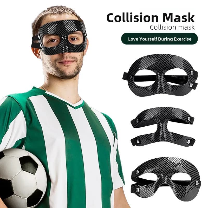 New Half Face Protective Mask for Basket, Anti Shock Nasal Protection, Football Parts Breathable, Sports Equipment