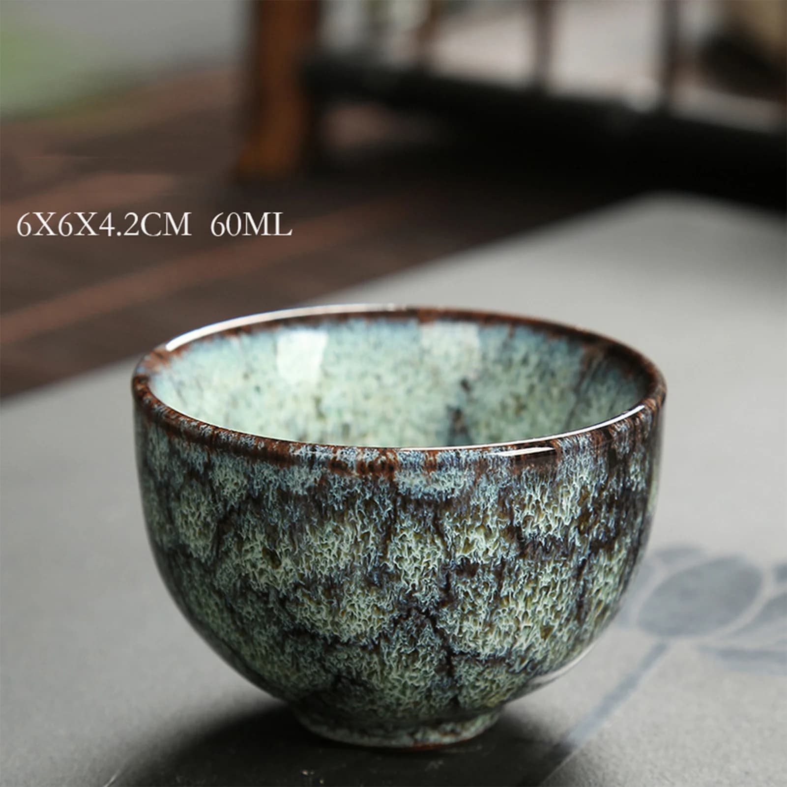 60ml Chinese Tea Cup Kiln Transformation Chinese Ceramic Fu Tea Teacup Household Afternoon Teacups
