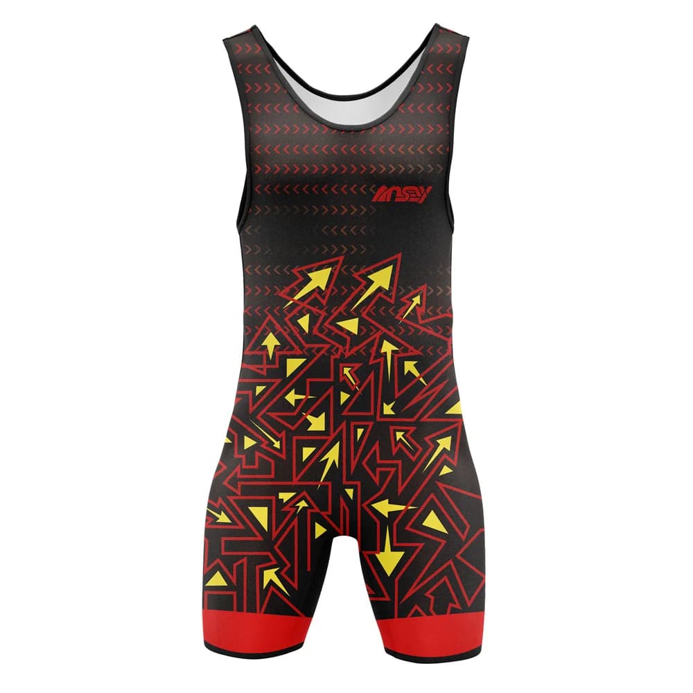 ANSAY Tuta da Wrestling Senza Maniche per Uomo, Abbigliamento Sportivo con Area Inguinale Rinforzata, per Powerlifting, Palestra, Fitness, Boxe, Tuta Intera da Allenamento