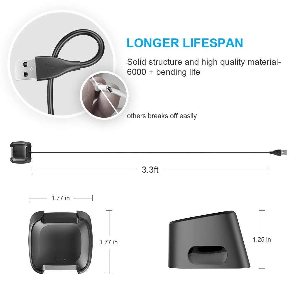 Base di ricarica A24R per caricabatterie Fitbit Versa 2 per base di ricarica per smartwatch Fitbit Versa 2