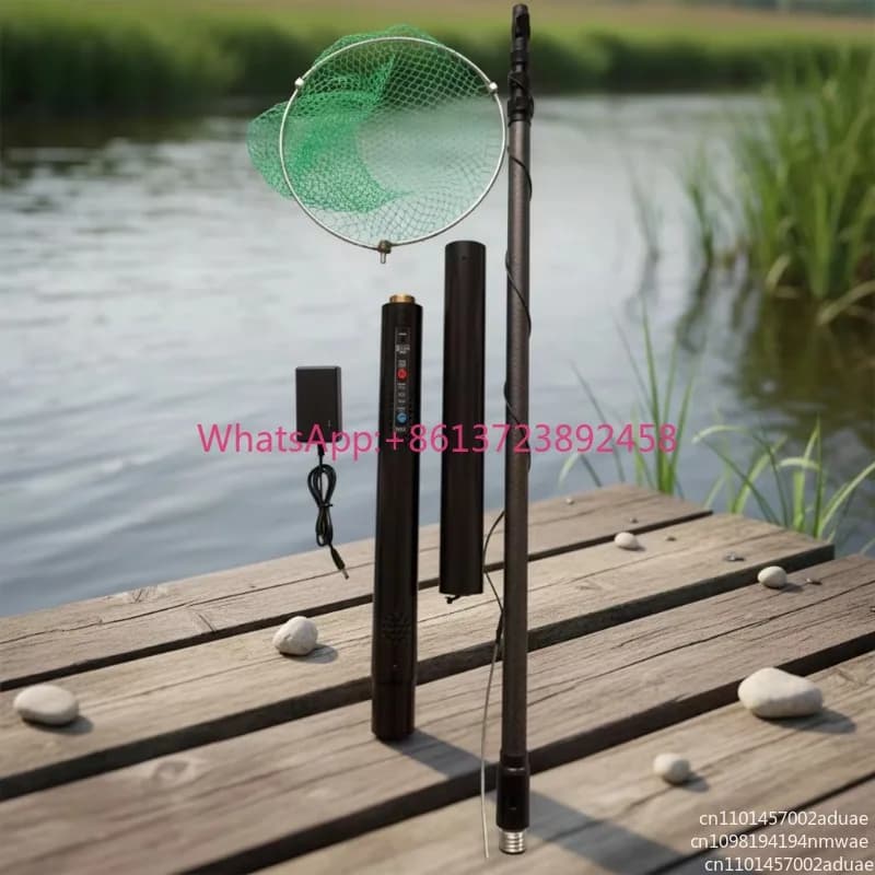 Aluminum Alloy Ultra-light Fishing Tool Electric Automatic Telescopic Fishing Net