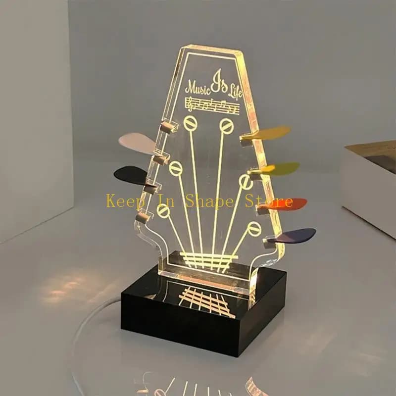 Case visualizzazione per chitarra U1JC, ACRILIC CHITARTA CHIEDAGGIO, CLEAT GUITAR PICK STANT PICK CASK CHILETTO CHIETER