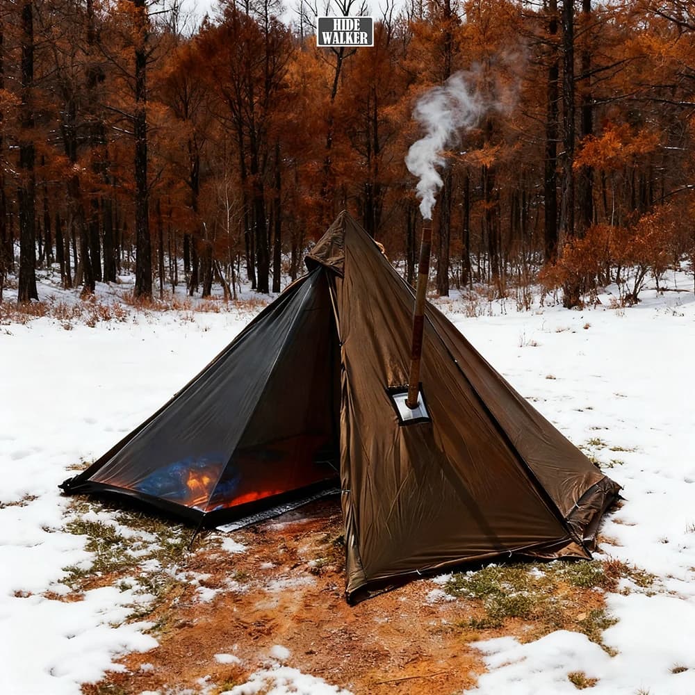 Winter pyramid warm curtain for 2 people Tent large waterproof types fire retardant outdoor camping Light curtain for firewood stove