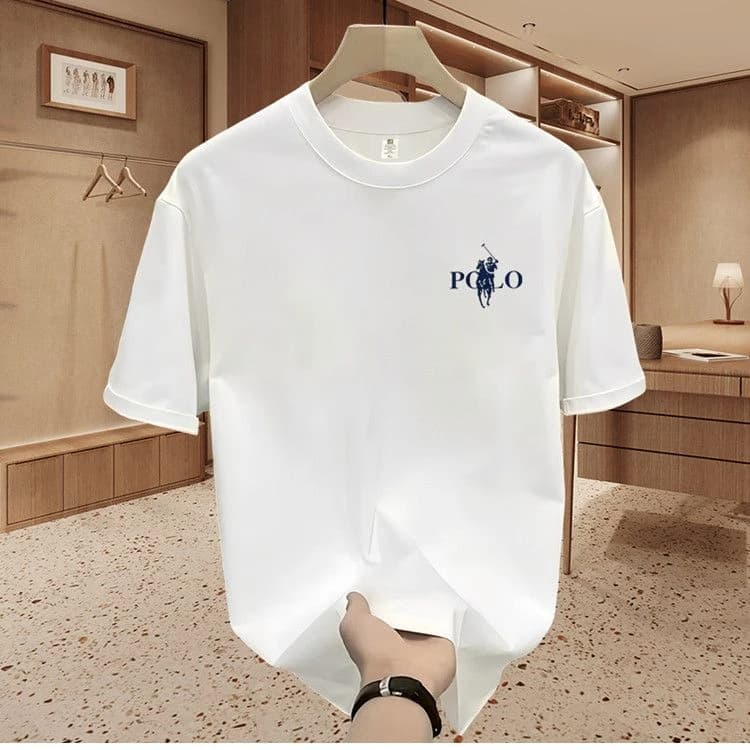 2026 Light Luxury Men's and Women's Patterned Top Multi-purpose Loose T-shirt, Pure Cotton Summer New Short Style plus size pony