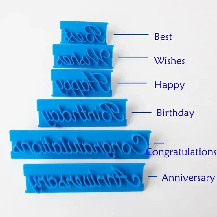 1 Set Cake Baking Molds Alphabet Letter Words Cookie Press Stamp Embosser Cutter Fondant Mould Cake Decorating Tools