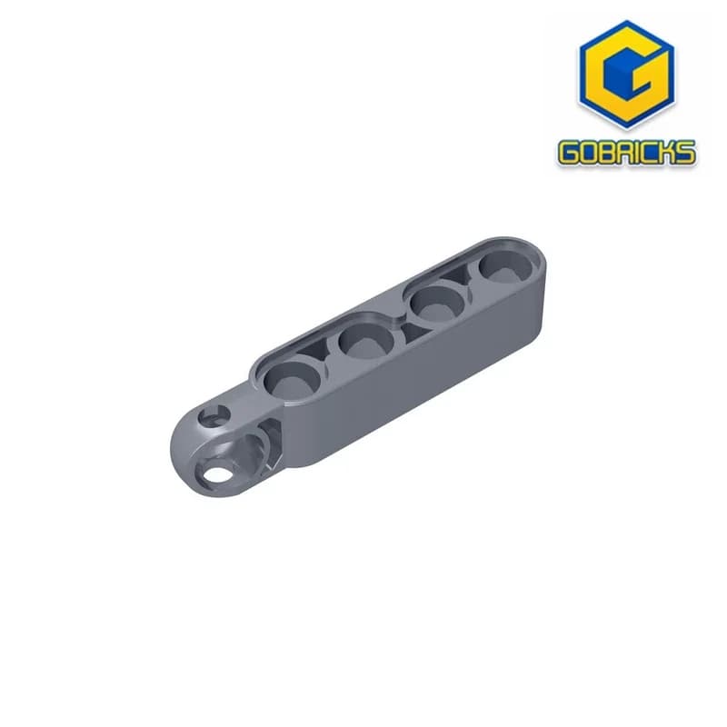Gobricks GDS-1128 Tecnico, Braccio sterzo 5 x 1 con presa a sfera di traino arrotondata, smussata compatibile con LEGO 15459