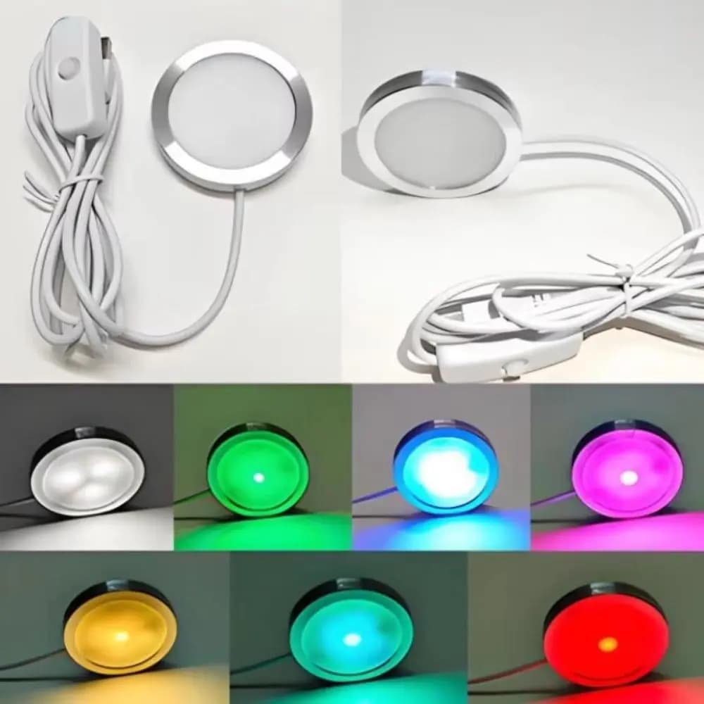 Lampada Circolare USB RGB Regolabile, Kit Lampada LED 3D in Lega di Alluminio 5V, Luce Brillante ed Efficiente