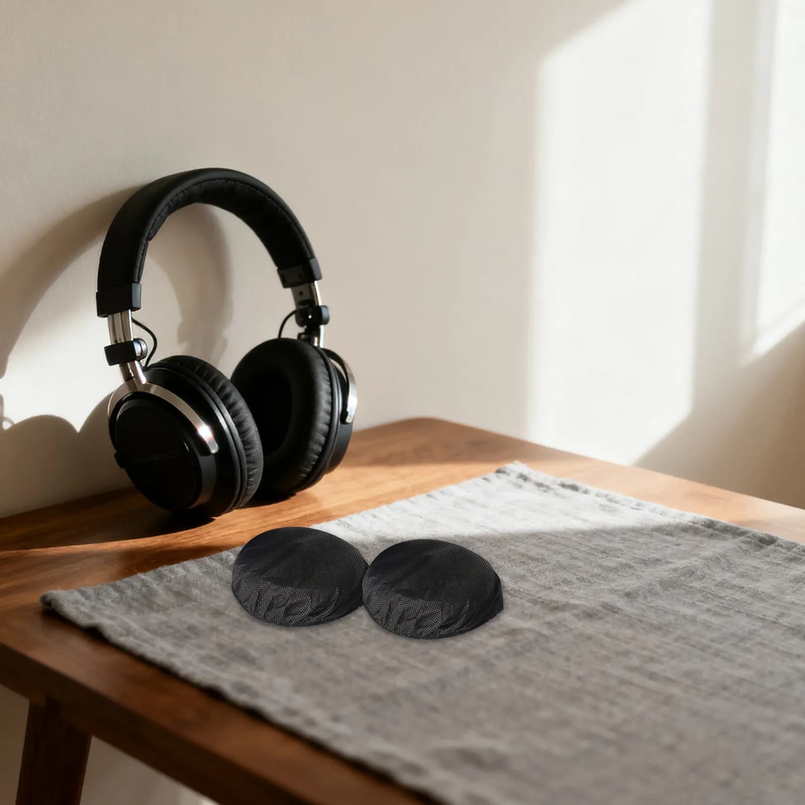 300 Pieces Auricolari Non Textile Covers, Protective Bearings for Gaming Headphones, Gym, Aviation, Racing and Over-Ear Headphones