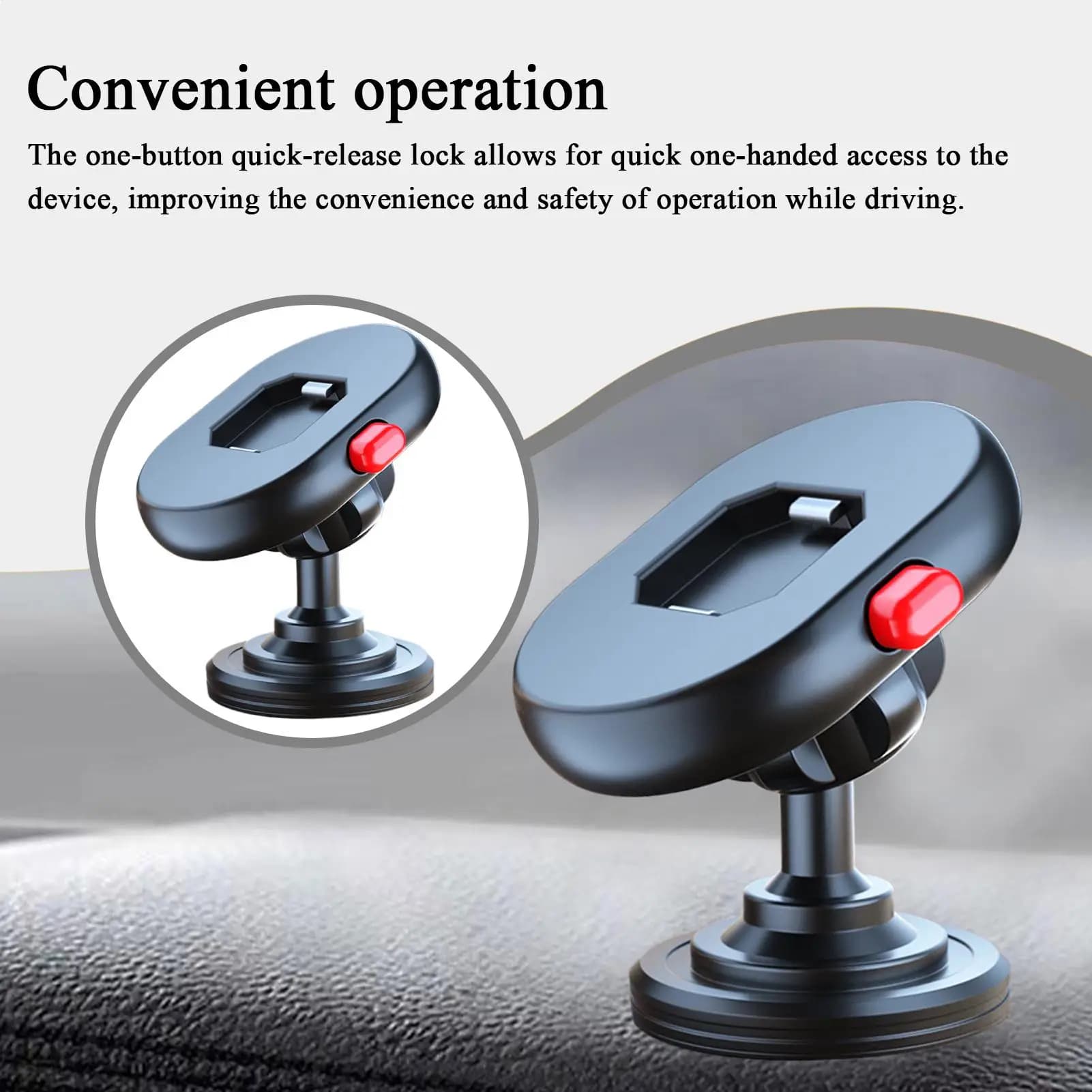 Supporto per telefono per auto Supporto per smartphone girevole a 360 gradi Supporto per telefono a sgancio rapido ammortizzante per navigazione fuoristrada marina