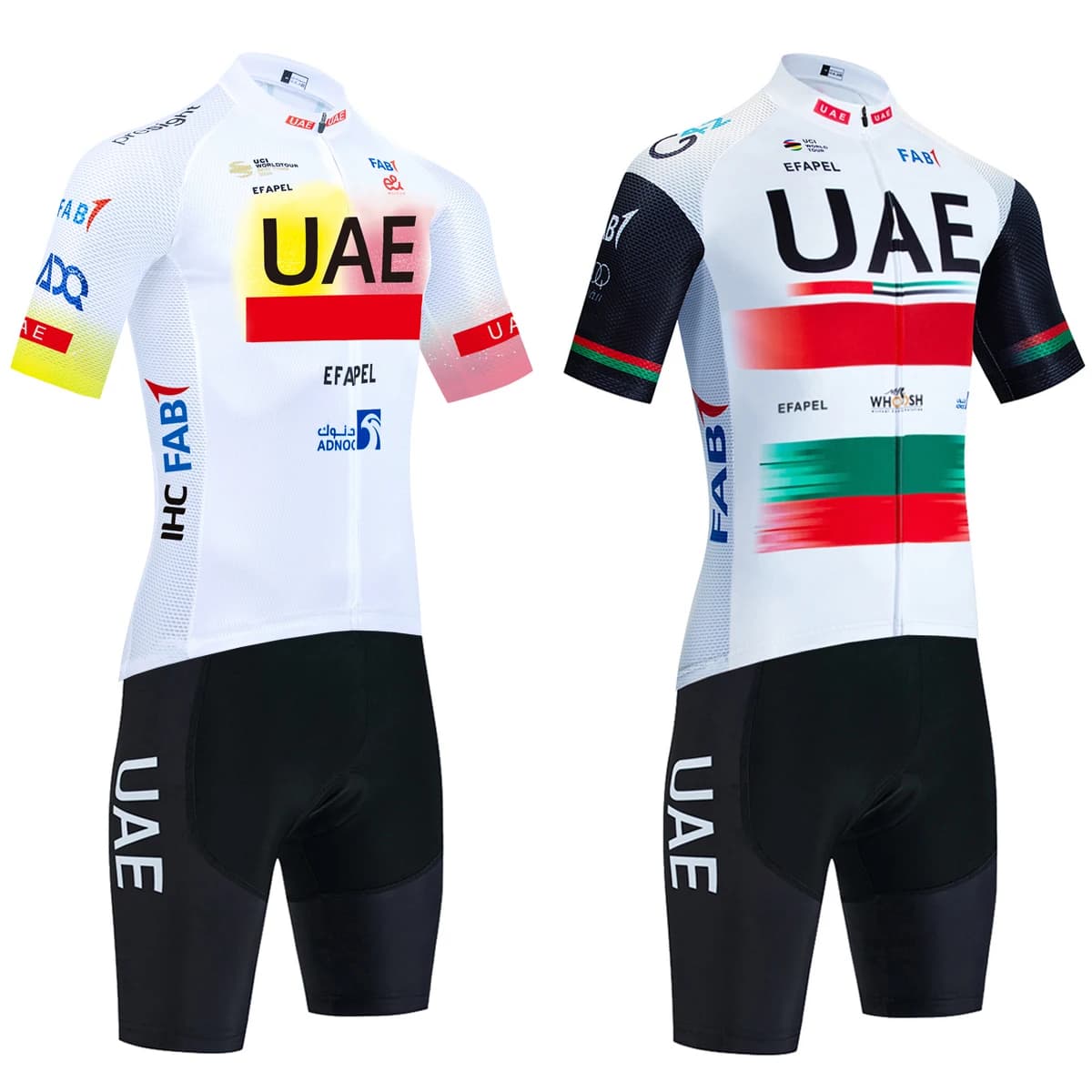 Portugal 2025 white cycling shirt of the team of Arab Emirates united shorts Maillot men woman Ropa Cycling bike shirt fast drying clothing