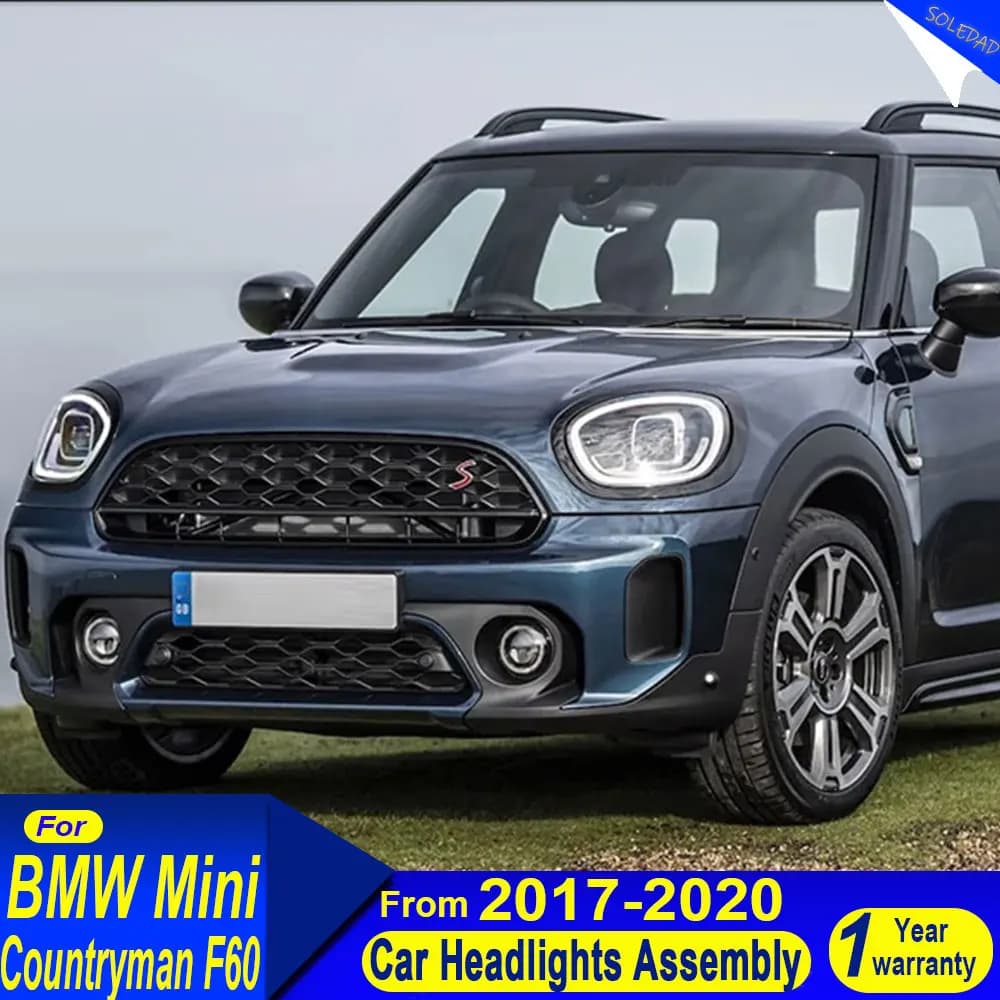 Auto HA CONDOTTO LA Lampada Frontale per BMW MINI Countryman F60 Fari 2017 2018 2019 2020 Faro A LED Lente Del Proiettore DRL Accessori Auto