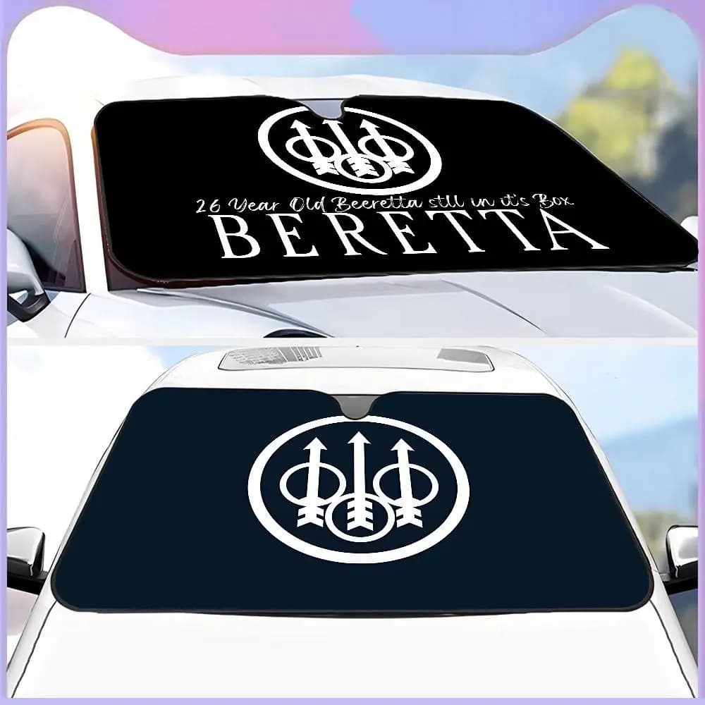 Parasole per Auto B-Beretta, Protezione Solare Riscaldata per Parabrezza, Copertura per Finestrini Auto, Visiera Parasole Automatica
