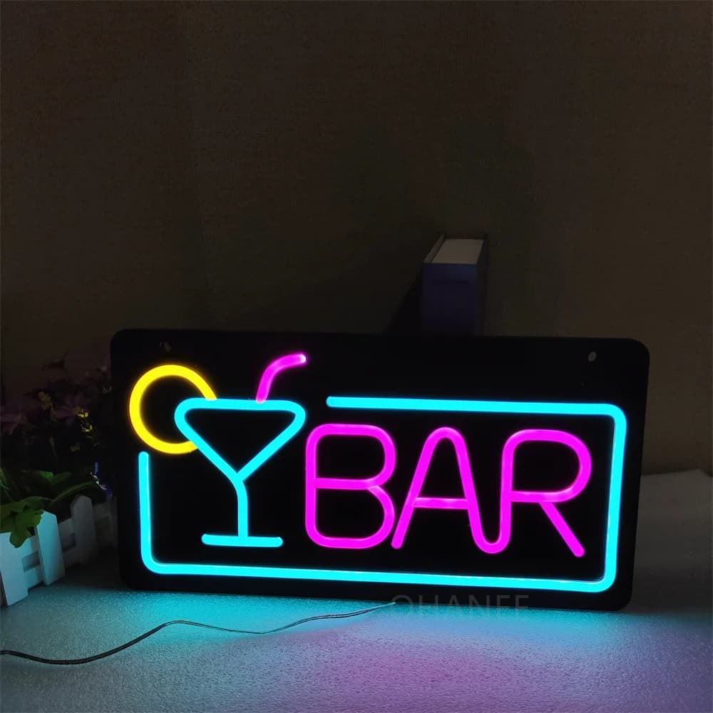 Bar Neon Light Sign Party Neon Wine Glass Lamp Wall Art camera da letto Decrative Light KTV Shop Home Desk Decor Neon Night Light