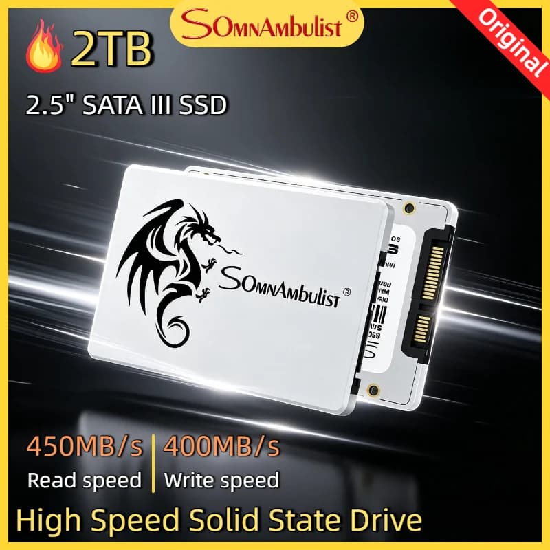 2.5 Inch SomnAmbulist SSD 60GB 128GB 256GB 512GB for Laptop Desktop Solid State Drive SATA3 120GB 240GB 480GB Internal Plus