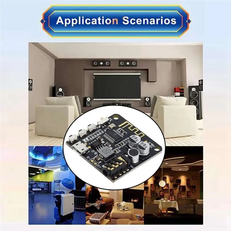 Modulo Audio A23G BT5.0 PRO con Case, Scheda Decoder Audio MP3 con Microfono, Amplificatore Audio per Altoparlanti Auto, Ricevitore Audio Fai-da-Te