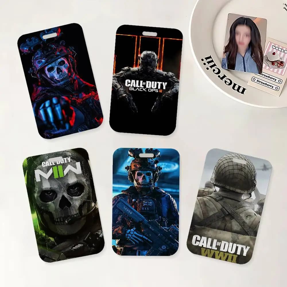 Porta badge Game C-Call Of D-Duty con cordino da collo per badge identificativo, per ufficio, scuola, porta credenziali.