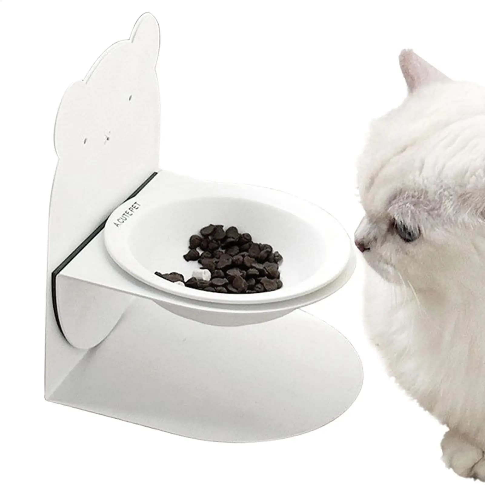 Ciotola per animali domestici per gatti Alimentatore per alimenti secchi e bagnati Ciotola per gatti Cucciolo Gattino Mangiare sano Porta pasti a prova di fuoriuscite per razze piccole, medie e grandi