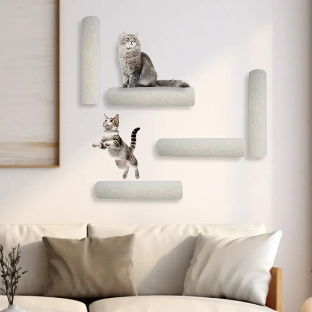 Tiragraffi da Parete Premium per Gatti, Autoadesivo, Leggero, Resistente all'Usura, Arredamento per Animali Domestici, Decorazione per la Casa