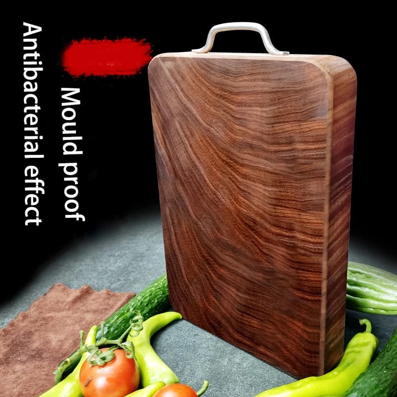 5cm Thick Solid Wood Chopping Board, Anti-Bacterial & Mildew Proof, Heavy Duty Rectangular Cutting Board for Kitchen Use