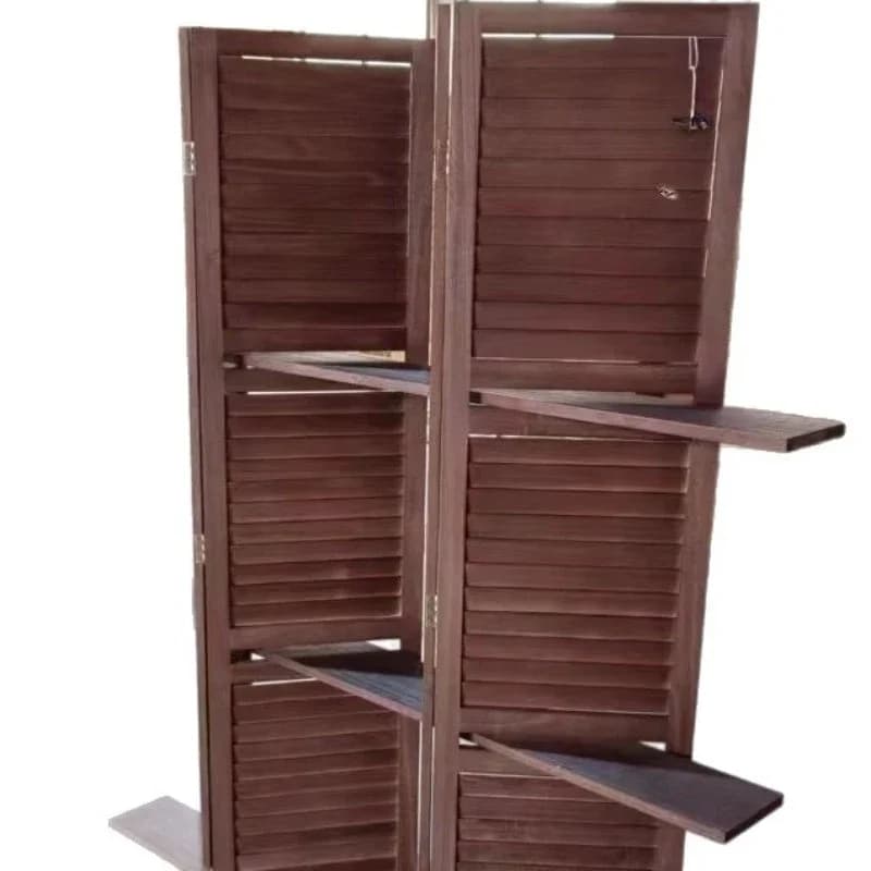 Paravento in legno massello, divisorio per ingresso soggiorno con pannello, pieghevole moderno e semplice, porta d'ingresso mobile per bloccare il retro
