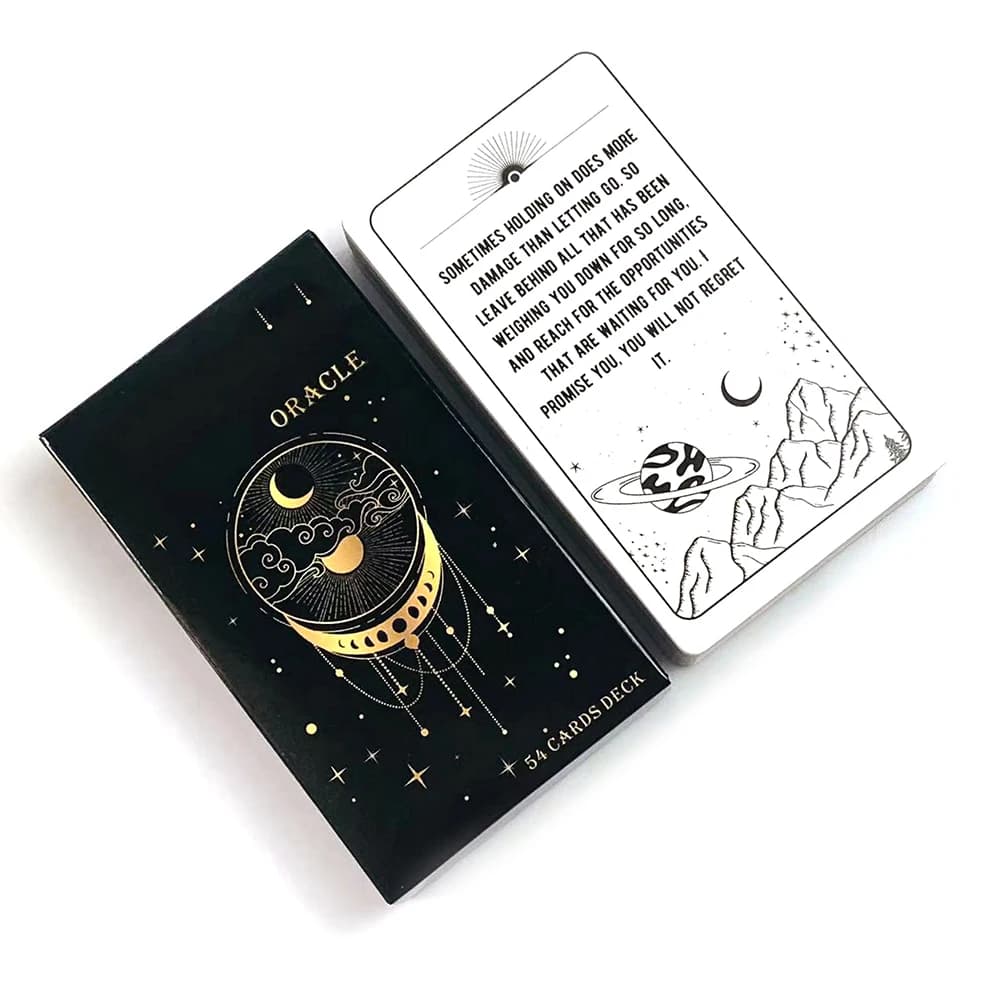 Carte Oracle, 54 carte, versione inglese, carte per divinazione, illustrazioni mistiche, resistenti e portatili, perfette per la guida spirituale