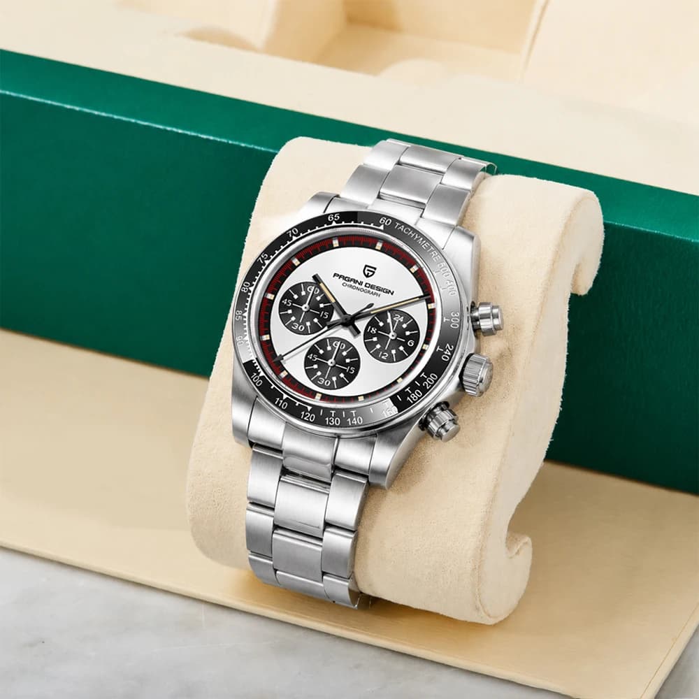 PAGANI DESIGN Fashion Sports Timing Code Watch VK63 QuartzWatch Movement LuminousWatch Outdoor Waterproof Military Watch for Men