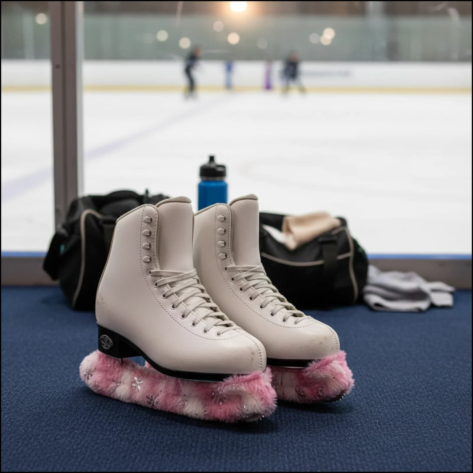 Protezione Portatile per Lame di Pattini da Ghiaccio, Copertura Morbida Assorbente per Pattini Artistici e Hockey, Accessorio per Pattinaggio