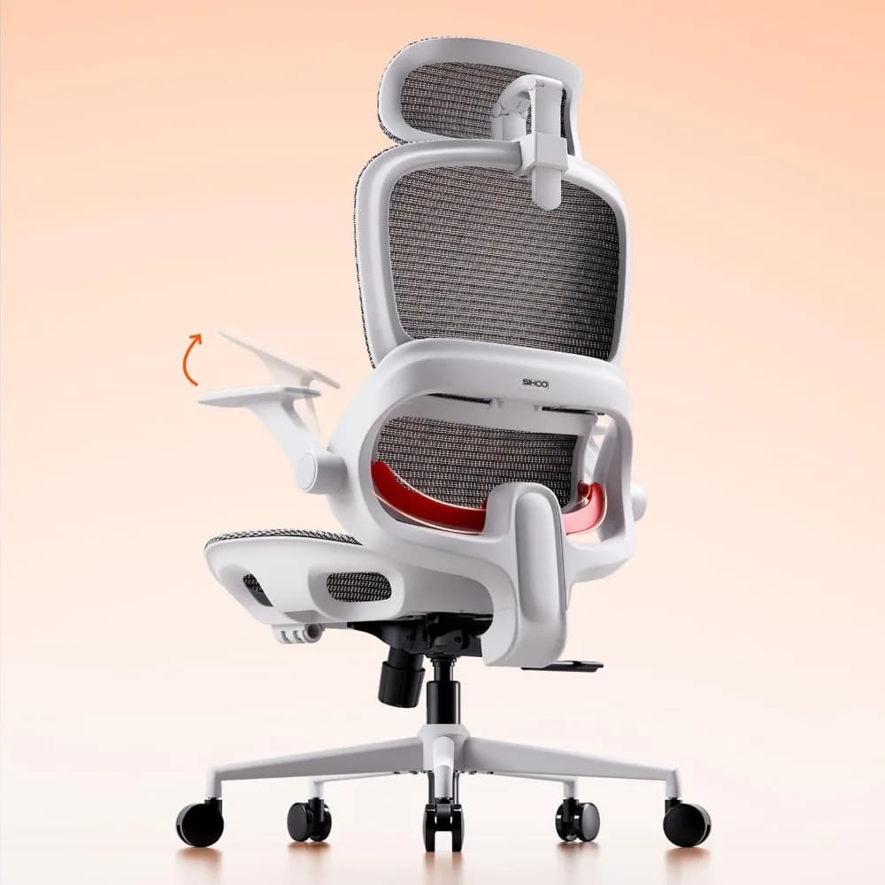 Sedia da Ufficio B100, Comoda Sedia Ergonomica, Sedia per Computer con Schienale Alto, Supporto Lombare Adattivo e Ampia Area Personalizzabile