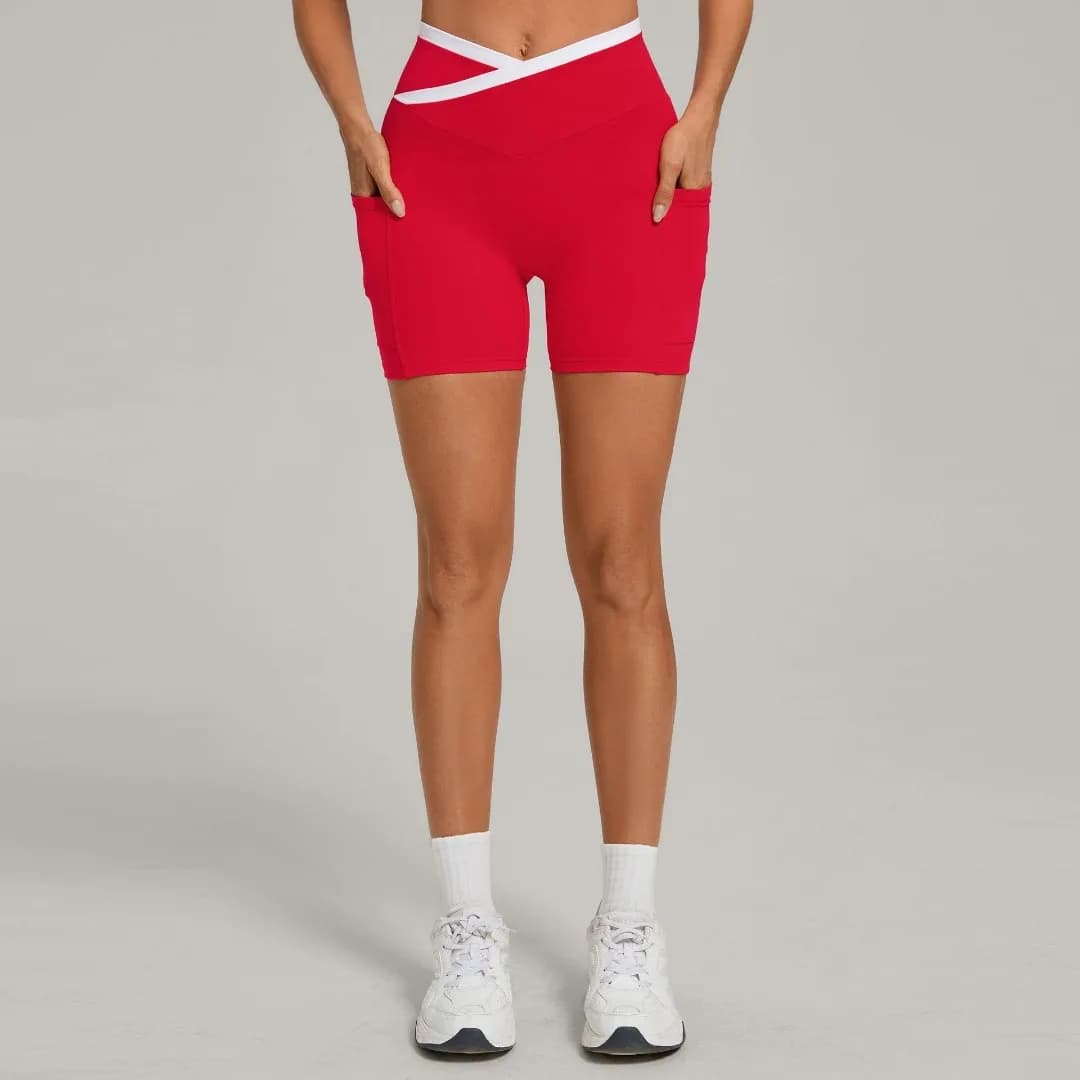 Nuovi Pantaloncini Sportivi da Yoga da Donna a Vita Alta, Modellanti, con Tasche, per Corsa, Allenamento, Palestra e Fitness
