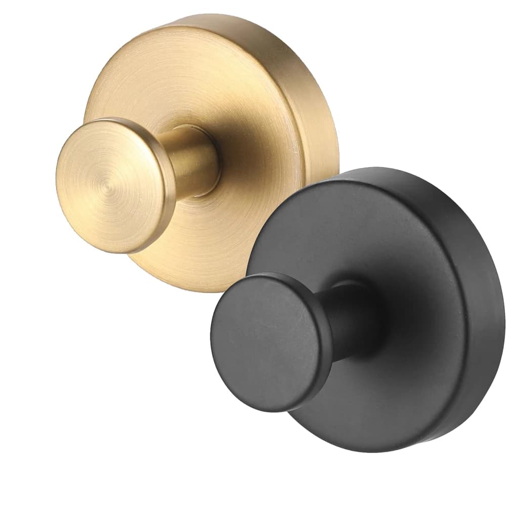 2 pezzi kit ganci a ventosa colori oro e nero ghirlande su vetro doccia ghirlanda gancio in metallo facile impermeabile strumenti per appendere