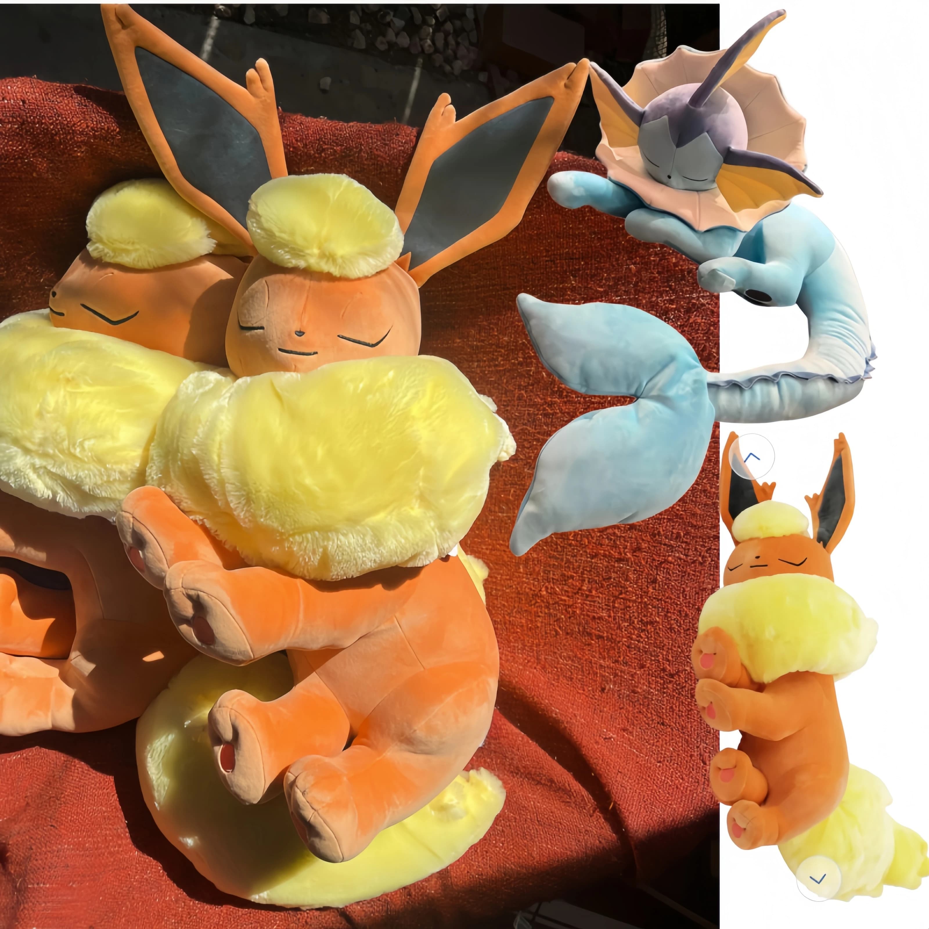 Peluche Vaporeon, Flareon, Eevee Dynamax, Espeon, Umbreon, Lapras, Gyarados, Sylveon di Pokemon