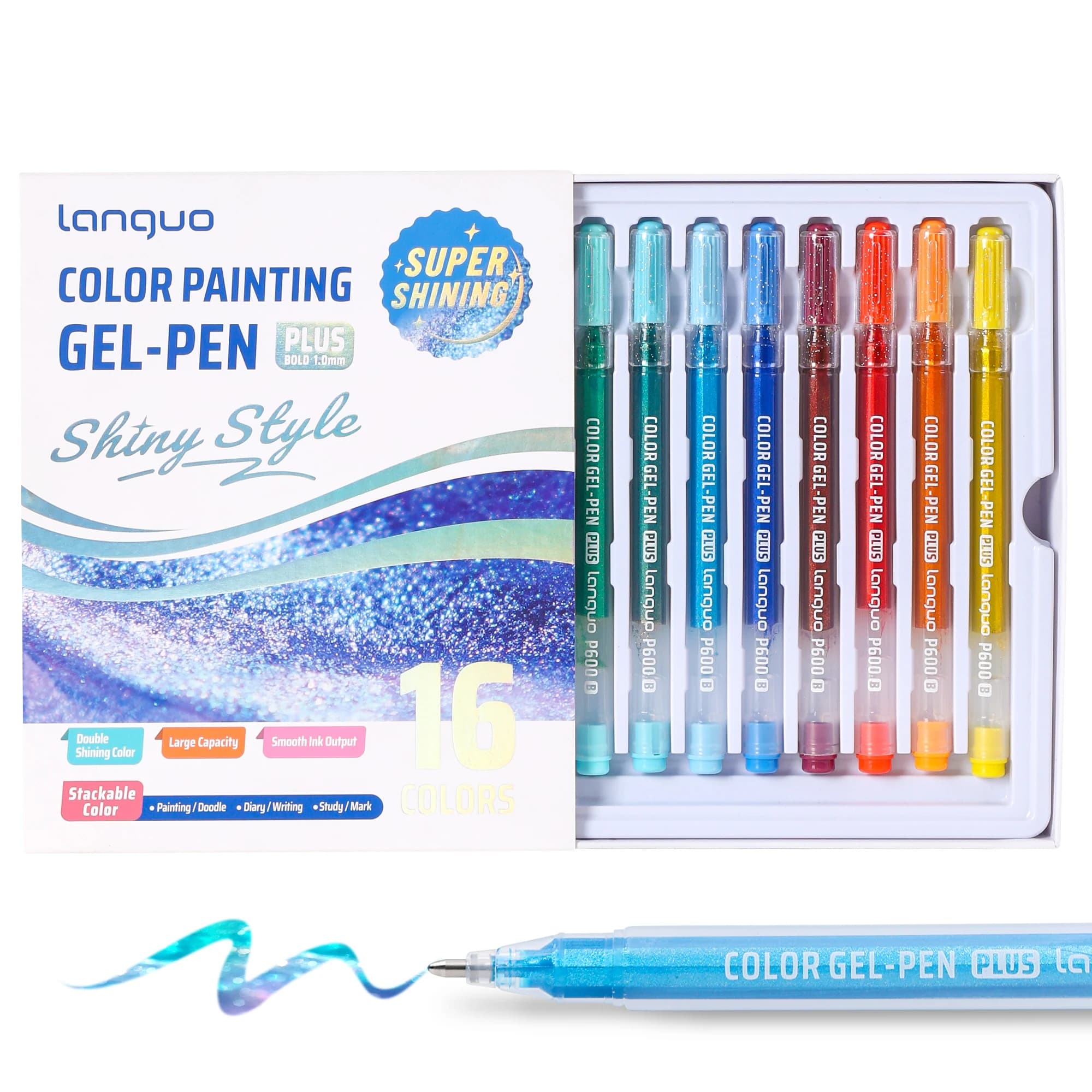 16/24 colori Super Flash Effetti Pennarelli Gel penna 1mm Pittura Disegno Pennarello Per Colorare Manuale Penna Neutra per Notebook