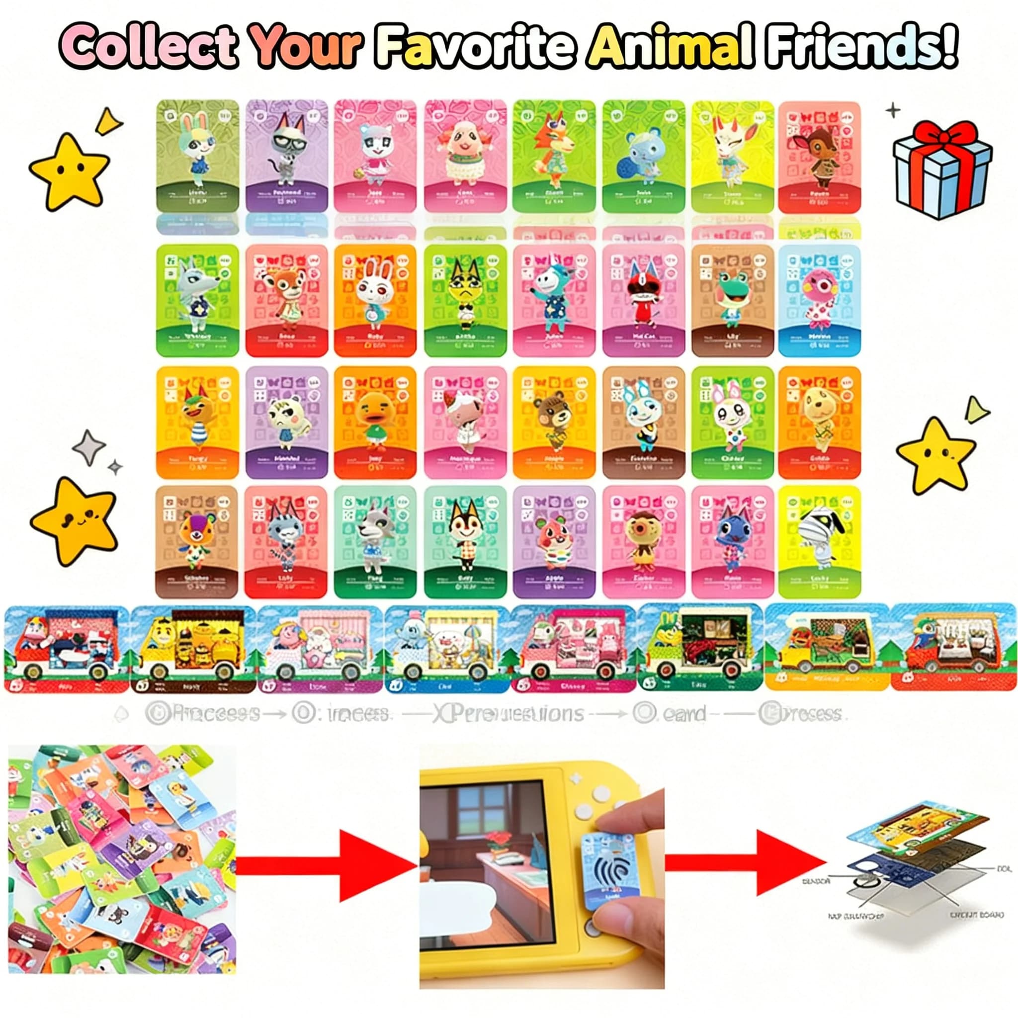 2026 Carte NFC Mini da Collezione, da 6 a 400 Pezzi, per Sbloccare Esclusivi Contenuti in Gioco, Regalo Perfetto per i Fan di Switch