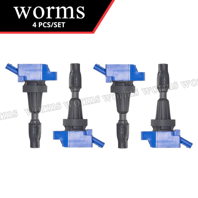 Worms bobina di accensione ad alte prestazioni per l'acne 4 pezzi Set da corsa per Hyundai Veloster Kona Kia Soul 1.6L Turbo 27301-2B120