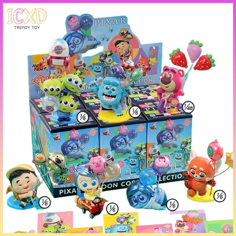 Autentica Scatola a Sorpresa Pixar Balloon Cosbi con Mini Action Figure di Sulley, Monsters Inc., Decorazione da Scrivania, Giocattolo Regalo per Collezionisti di Anime