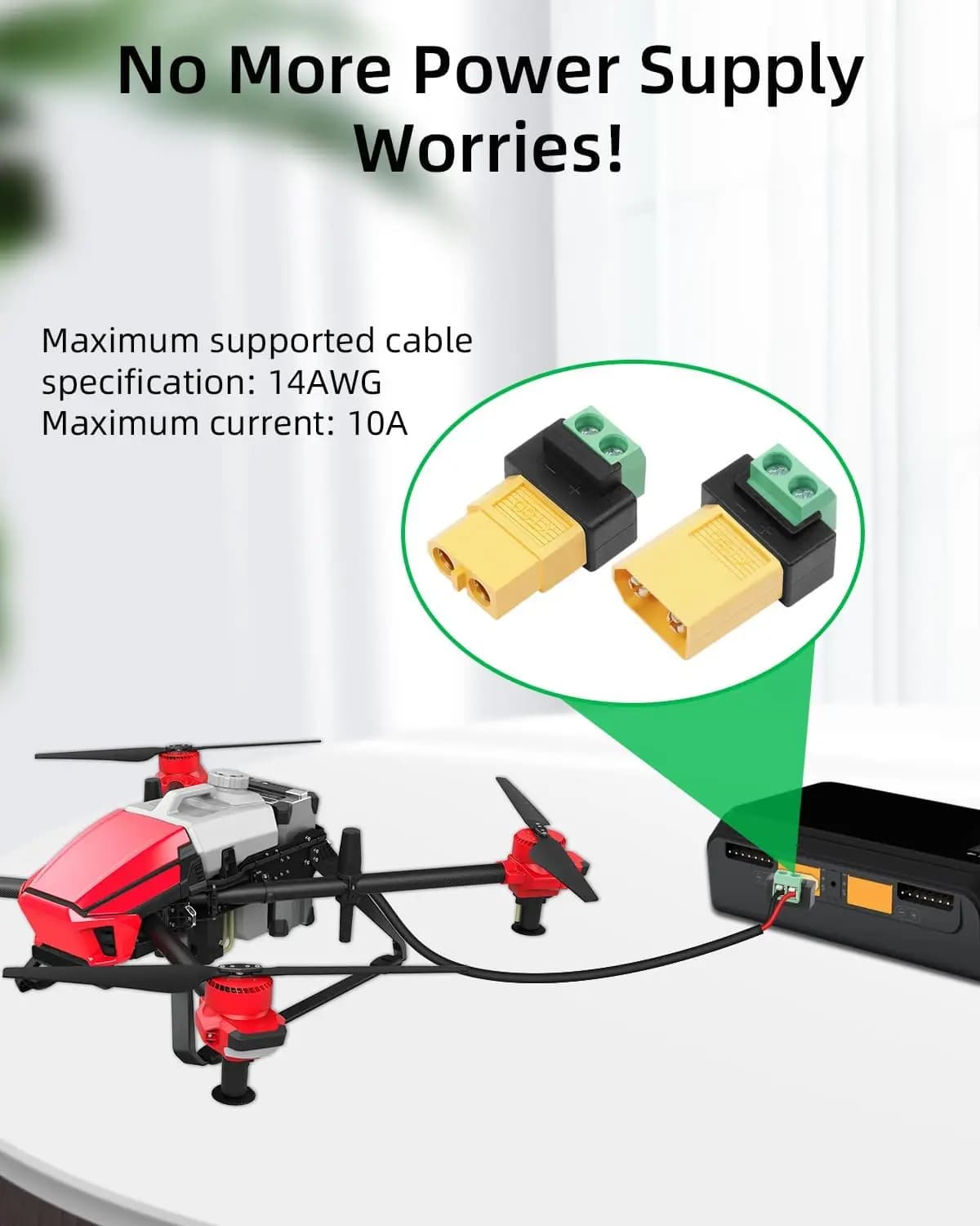 2 Pin XT60 Solderless Male Female Conversion Adapter Connector for Drone Solar Panel Balance Charger RC Aircraft Power Accessory