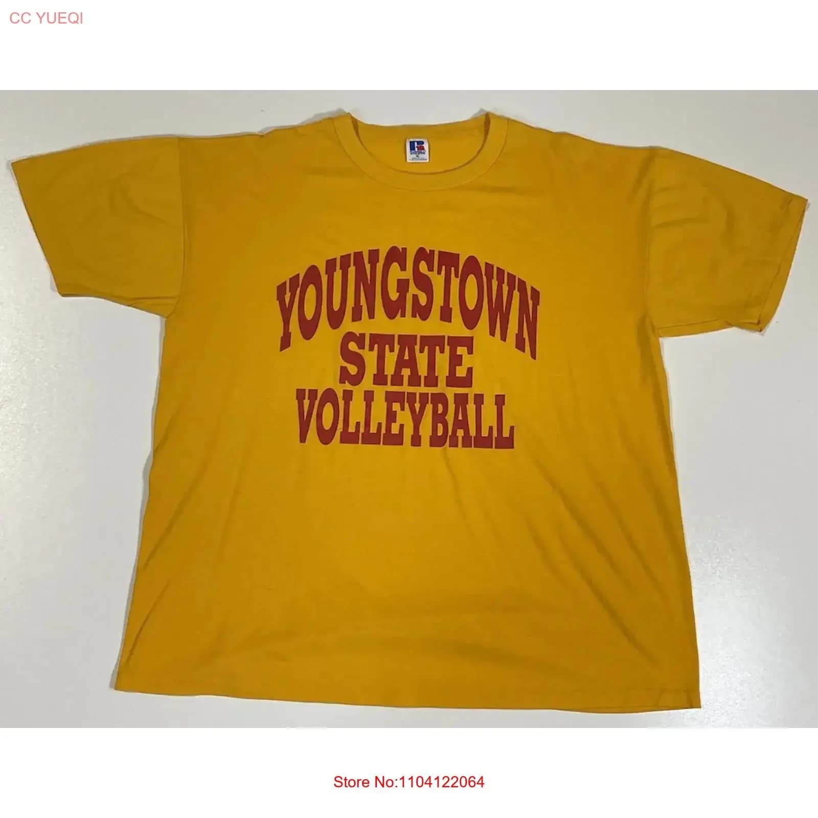Maglietta vintage da pallavolo Youngstown State, taglia XL, Russell Athletic USA, vintage anni '90, lavata, elegante, abbigliamento firmato.
