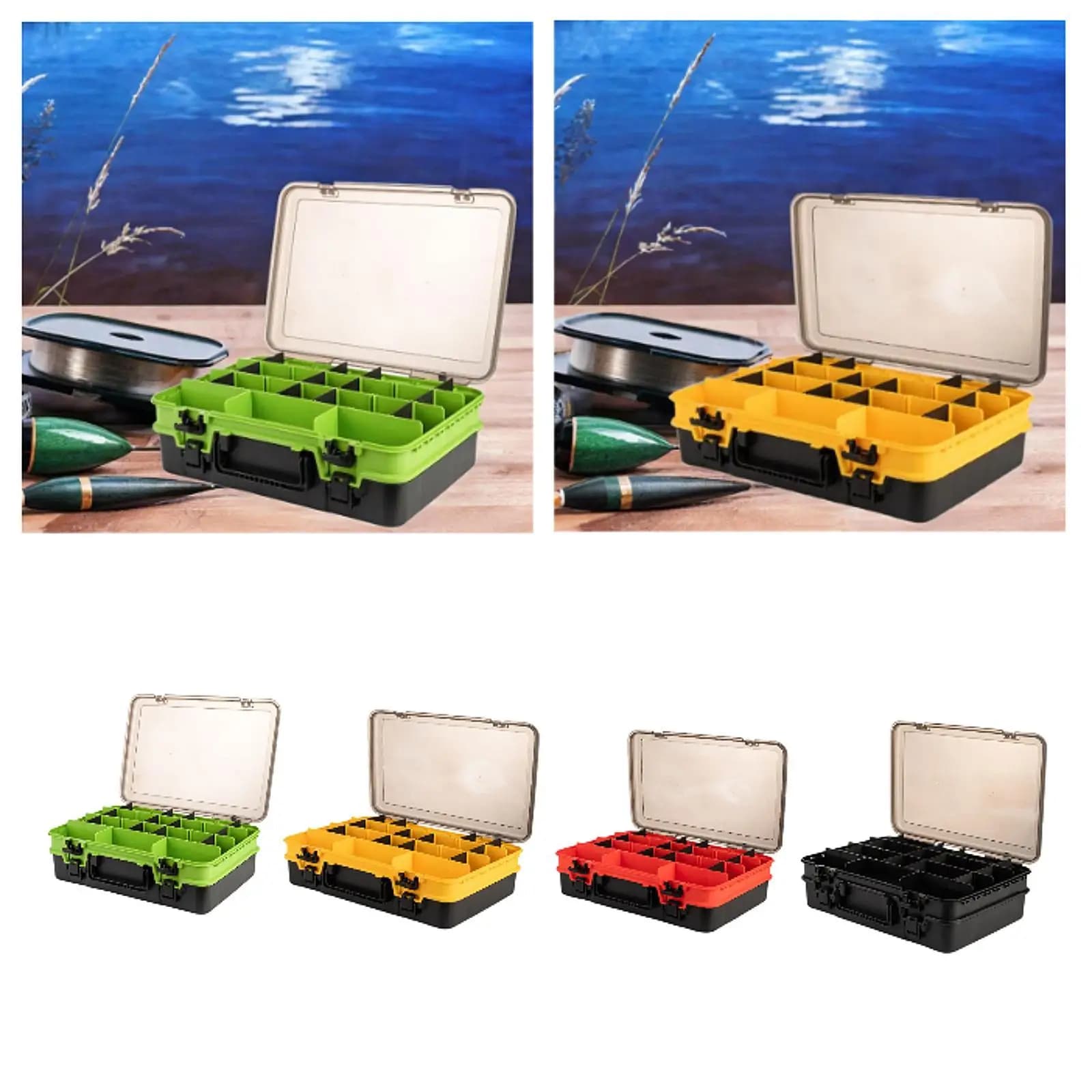 Baits Storage Box Large Capacity Easy to Carry & Store Multipurpose Fishing Gear Box for Freshwater Saltwater Jigs Beads Anglers