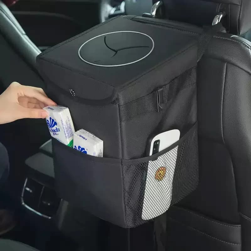 Cestino per auto, contenitore per rifiuti da auto, cestino per auto impermeabile da appendere, cestino pieghevole per veicoli a prova di perdite
