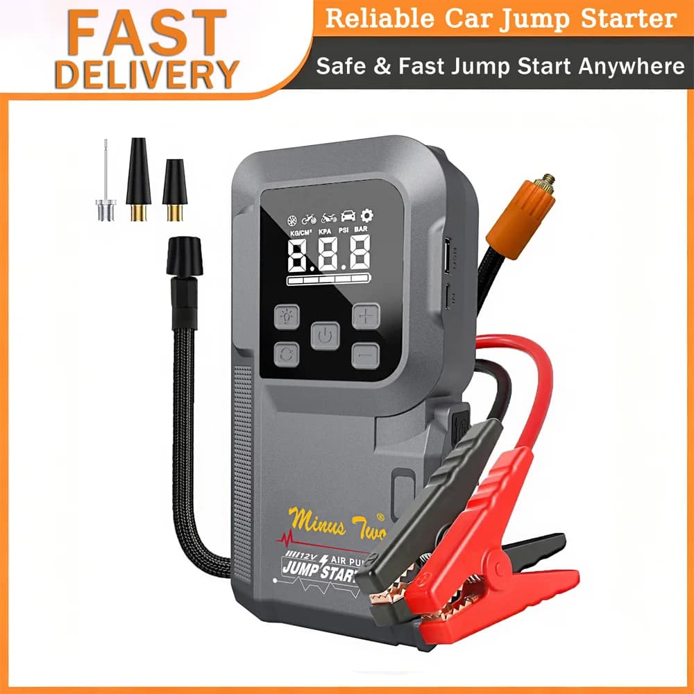 Nuovo Avviatore d'Emergenza Portatile 5000A per Auto, Power Bank, Caricabatterie 12V, Dispositivo di Avviamento per Auto a Benzina e Diesel