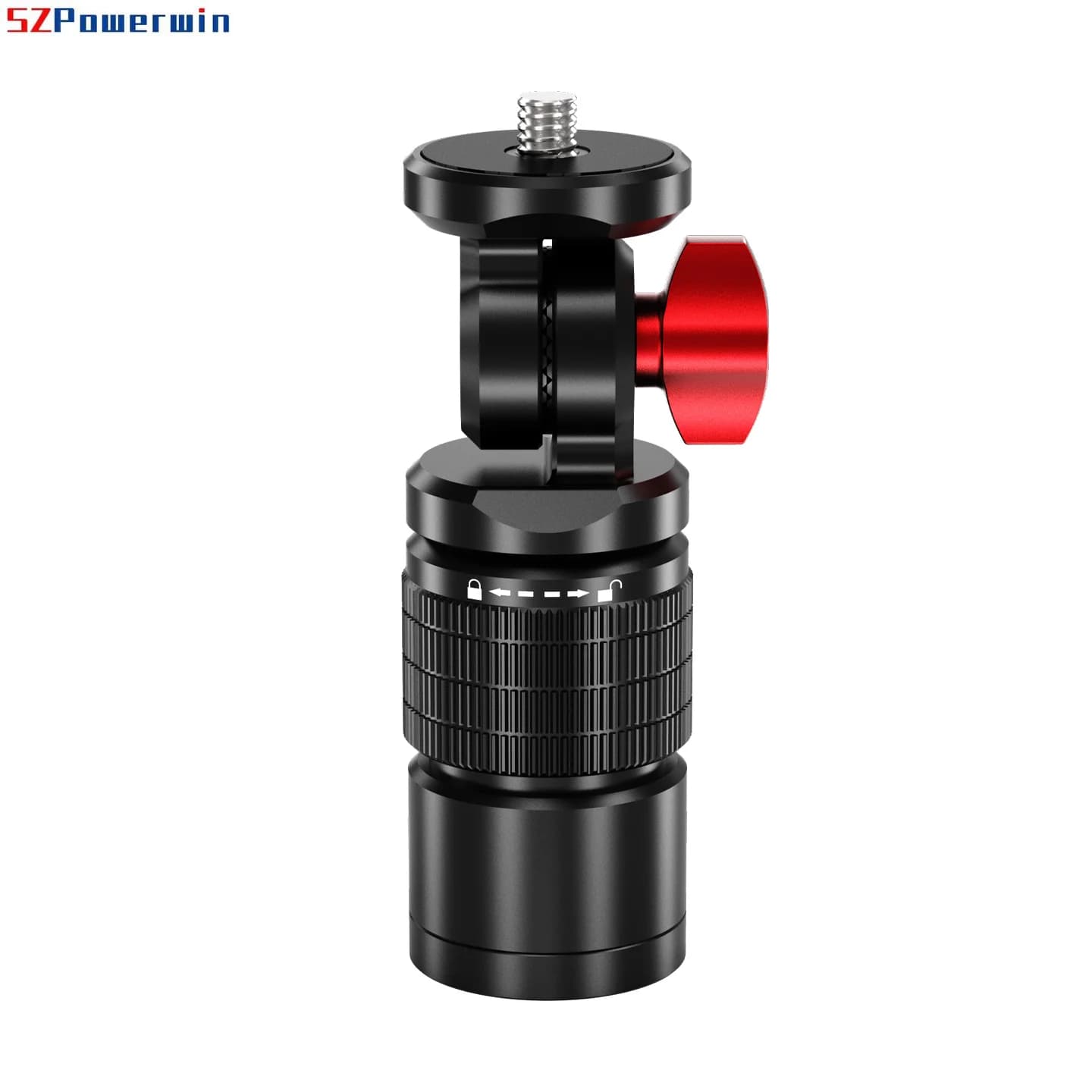 Adattatore per Testa Treppiede con Doppio Foro da 1/4 per Insta360 X4 X5 DJI OSMO 360 GoPro Action Camera, Supporto Panoramico per Monopiede