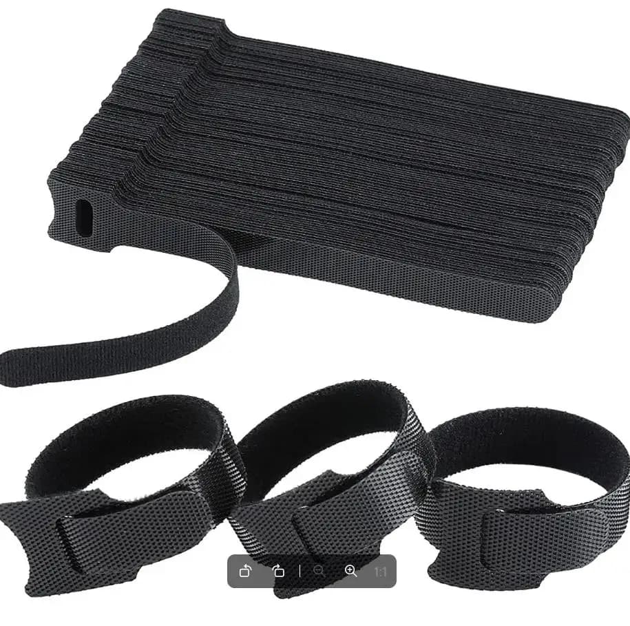 50pcs Releasable Cable Organizer Ties Mouse Earphones Wire Management Nylon Cable Ties Reusable Loop Hoop Tape Straps Tie