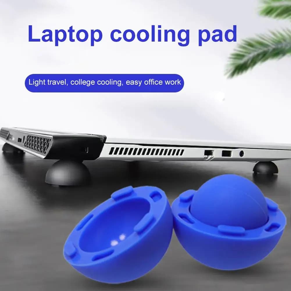 Base di Raffreddamento a Sfera in Silicone per Laptop, Dissipatore di Calore per MacBook, Supporto Rinfrescante per Ufficio e Casa