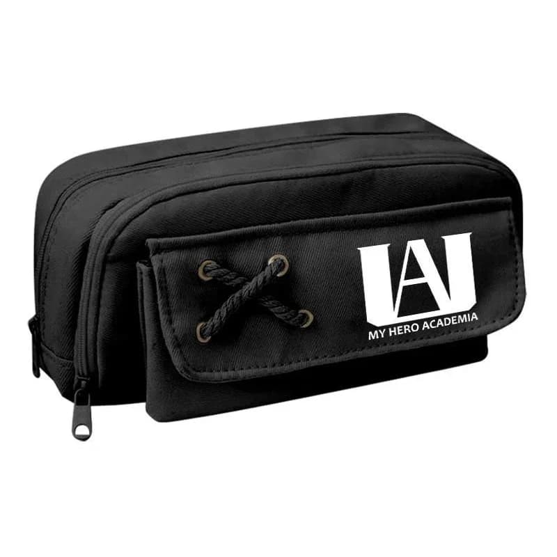 2 strati, nero bianco, My Hero Academia, astuccio portapenne Anime, studente bambini adolescenti Pencilcase per ragazze ragazzi materiale scolastico