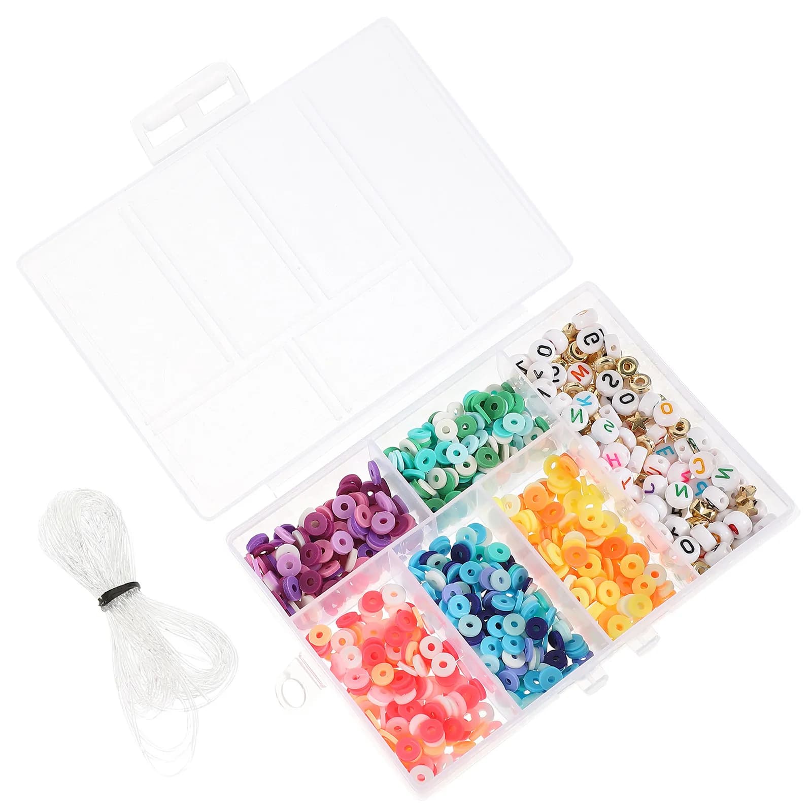 Perline Sciolte in Argilla Polimerica, Perline Distanziatrici Colorate, Set per Creazione Gioielli, Ideale per Artigianato Fai-da-Te, Bracciali, Collane, Orecchini e Accessori