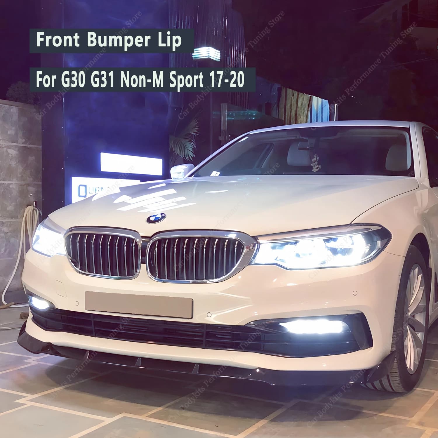 Front Bumper Lip Spoiler Splitter Diffuser Cover Guard For BMW G30 G31 520d 525d 530d 530e 2017-2020 Pre-lci Luxury Line Tuning