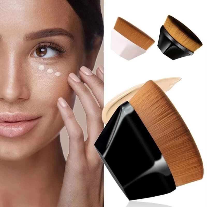 Brush for foundation and blush 1/2/3/4 pieces to shade liquid and cream makeup, flat brush for liquid foundation and powder for women