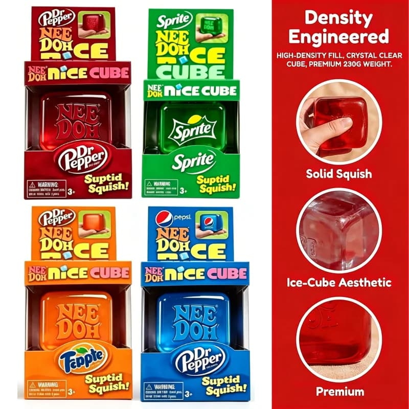 Giocattolo Antistress Nee Doh Cube 2026 di Tendenza, Morbido Giocattolo Sensoriale Squeeze per Bambini e Adulti
