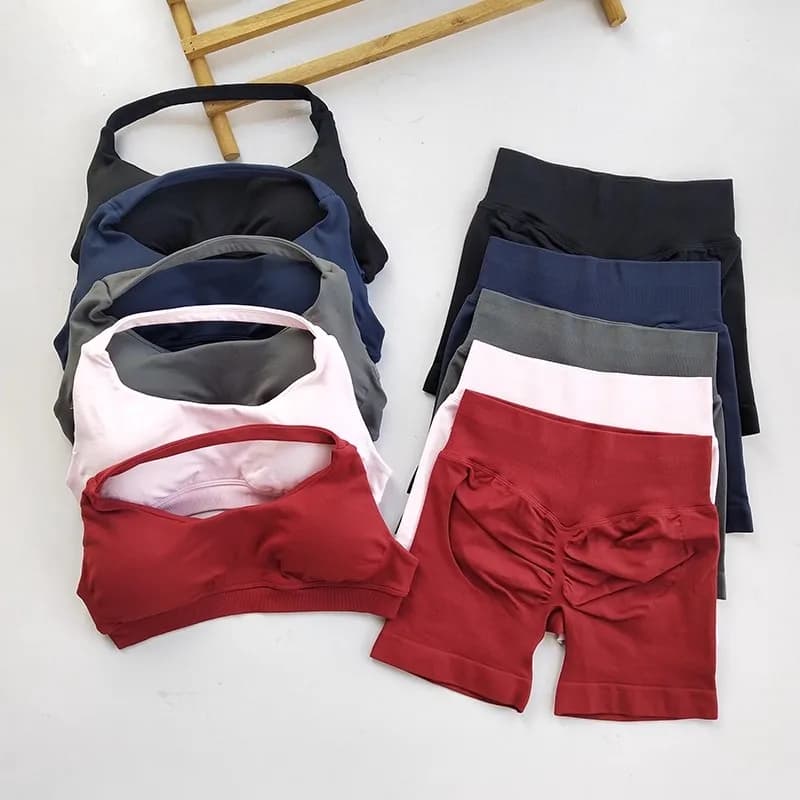 Sexy american neck beautiful back life high fishing sports bras sports bras pilates collection vest yoga training fitness set bras