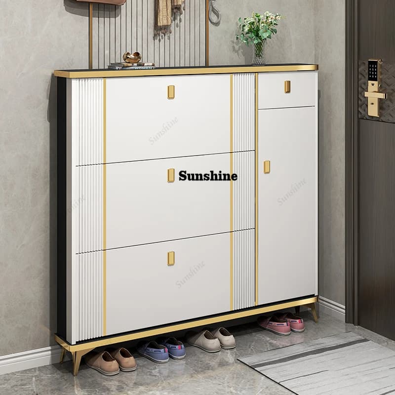 Storage Organizer Shoe Cabinet Mobile Living Room Display Wooden Luxury Box Shoe Shelf Archivadores Home Furniture